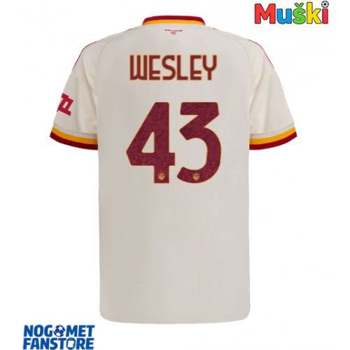 AS Roma Wesley Franca #43 Gostujuci Dres 2026-27 Kratak Rukav